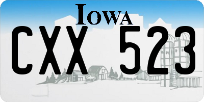 IA license plate CXX523