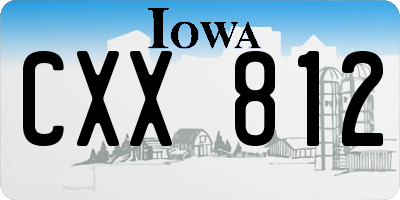 IA license plate CXX812