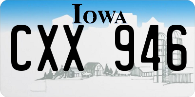 IA license plate CXX946