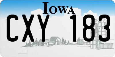 IA license plate CXY183