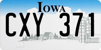 IA license plate CXY371