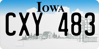 IA license plate CXY483