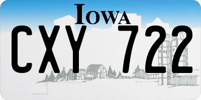 IA license plate CXY722