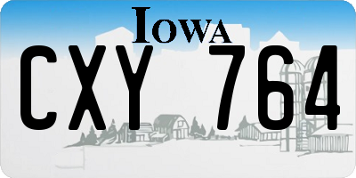 IA license plate CXY764
