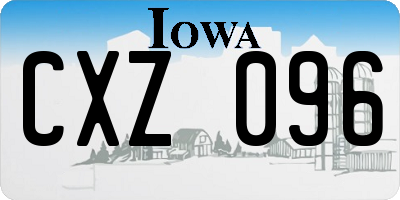 IA license plate CXZ096