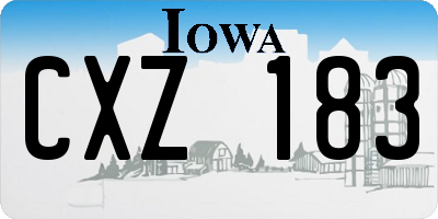 IA license plate CXZ183