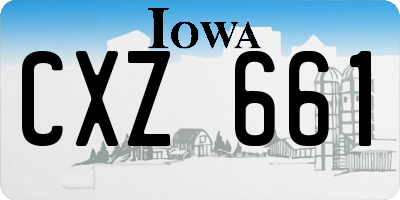 IA license plate CXZ661