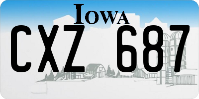 IA license plate CXZ687