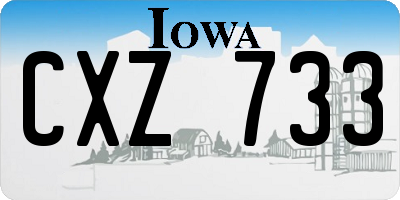 IA license plate CXZ733