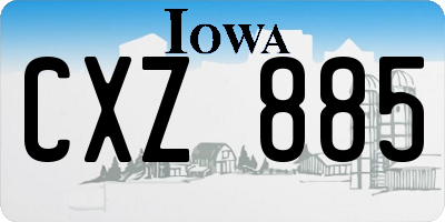 IA license plate CXZ885