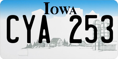 IA license plate CYA253