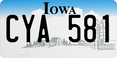 IA license plate CYA581