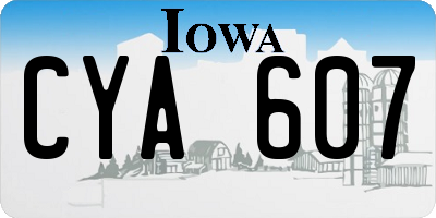IA license plate CYA607