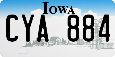 IA license plate CYA884