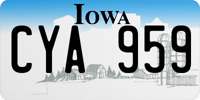 IA license plate CYA959