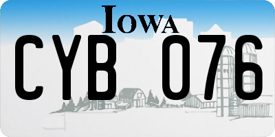 IA license plate CYB076
