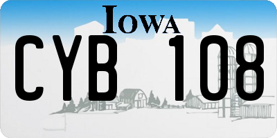 IA license plate CYB108