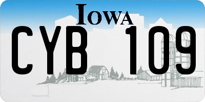 IA license plate CYB109