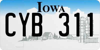 IA license plate CYB311