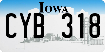 IA license plate CYB318