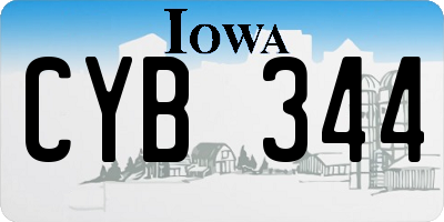 IA license plate CYB344