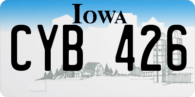 IA license plate CYB426