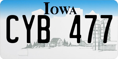 IA license plate CYB477
