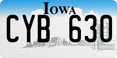 IA license plate CYB630