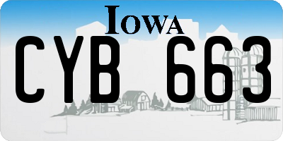 IA license plate CYB663