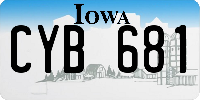 IA license plate CYB681