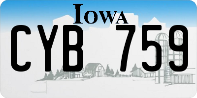 IA license plate CYB759