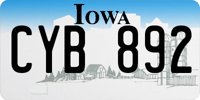 IA license plate CYB892