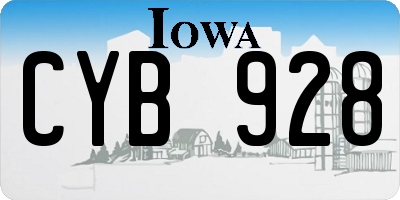 IA license plate CYB928