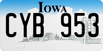 IA license plate CYB953