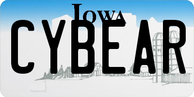 IA license plate CYBEAR