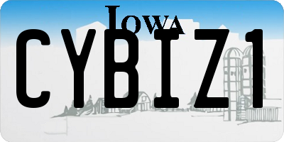 IA license plate CYBIZ1