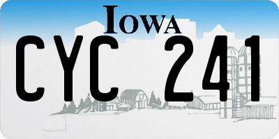 IA license plate CYC241