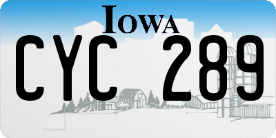IA license plate CYC289