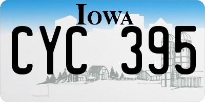 IA license plate CYC395