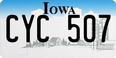 IA license plate CYC507