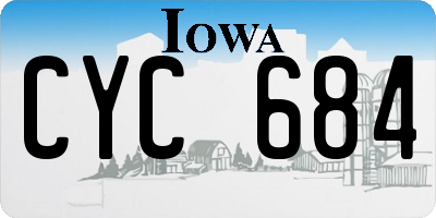 IA license plate CYC684