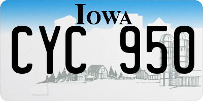 IA license plate CYC950