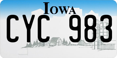 IA license plate CYC983