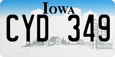IA license plate CYD349