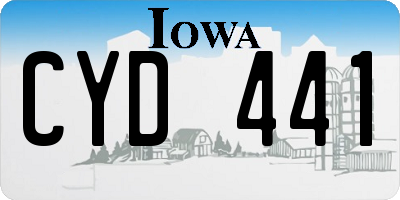 IA license plate CYD441