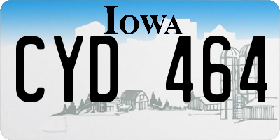 IA license plate CYD464