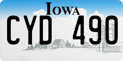 IA license plate CYD490