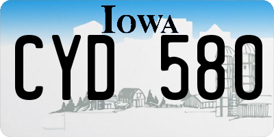IA license plate CYD580