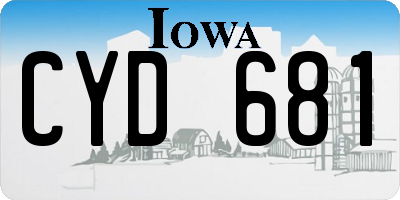 IA license plate CYD681