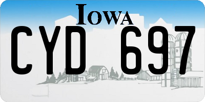 IA license plate CYD697